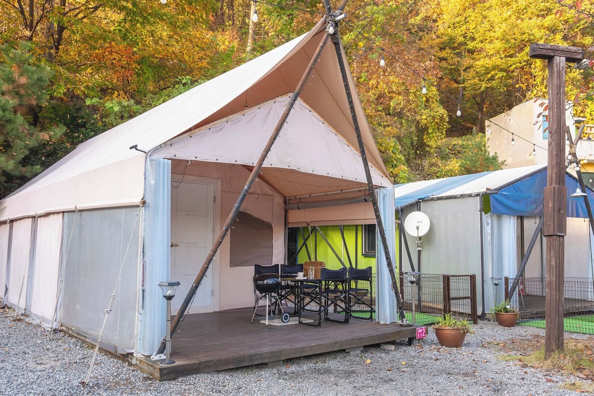 Chambre, 1 chambre (Glamping Jumbo2(Pet/Private BBQ)) | 1 chambre, Wi-Fi gratuit
