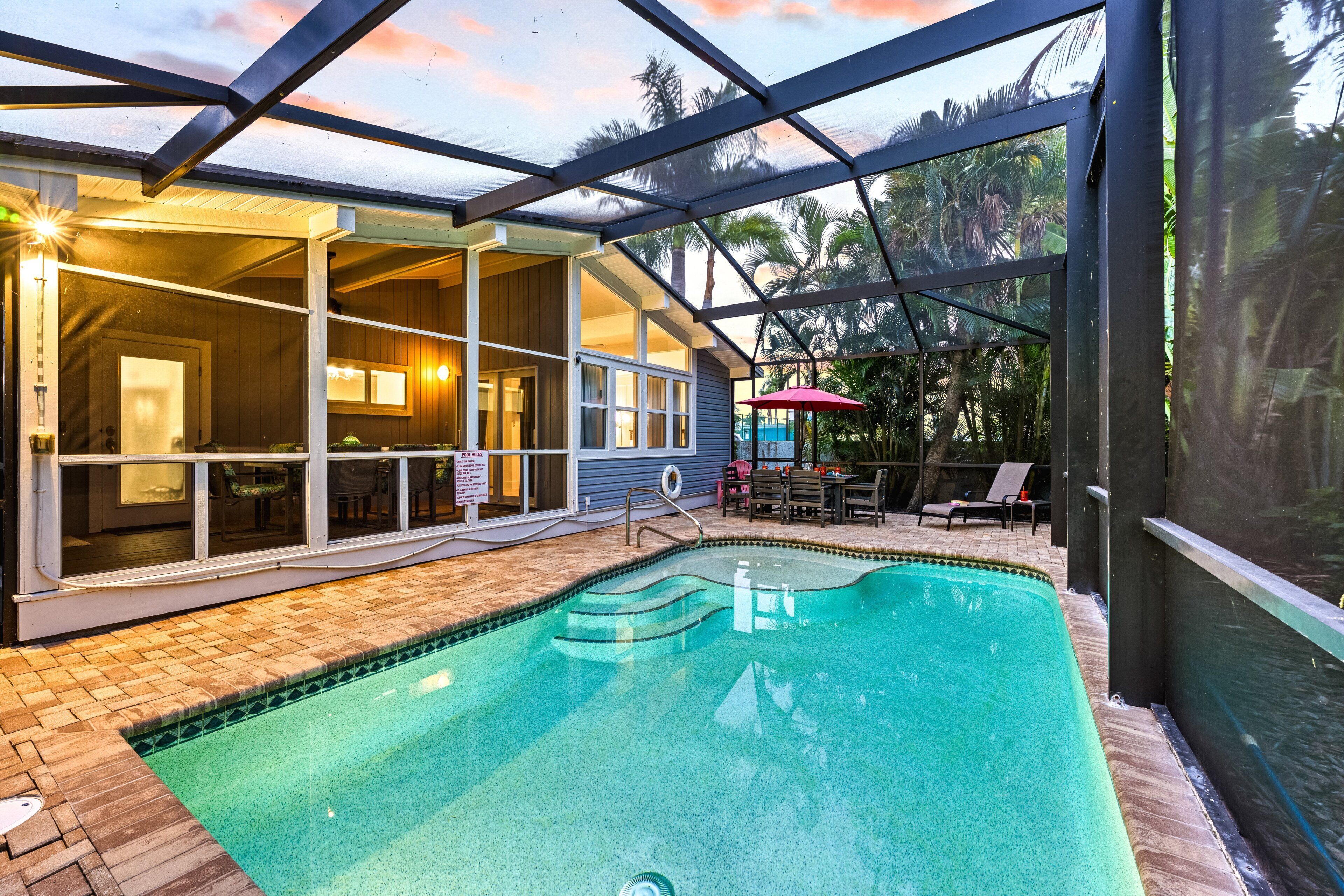 A heated pool