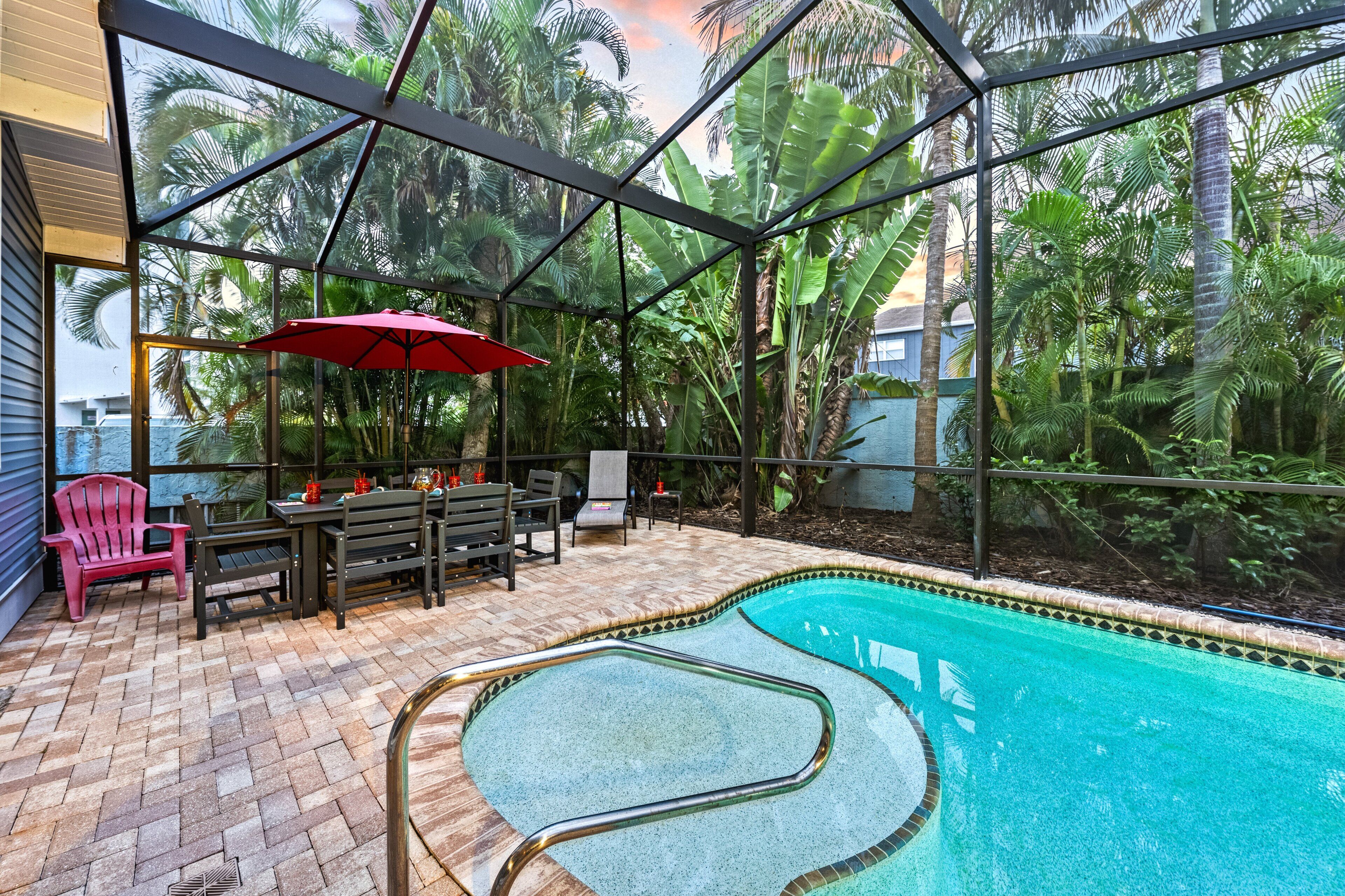 A heated pool