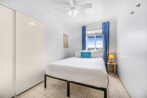 1 bedroom, travel crib, WiFi, bed sheets