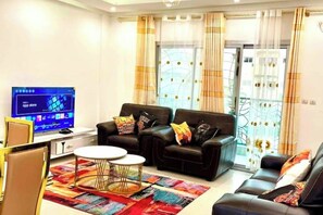 Living area - African Home VIP senior studio (Douala)