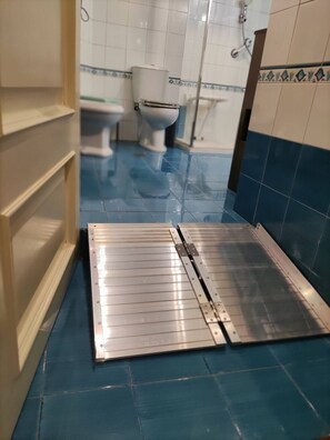 Shower, hair dryer, bidet, towels - COLISEUM VINTAGE APARTMENT (Roma)