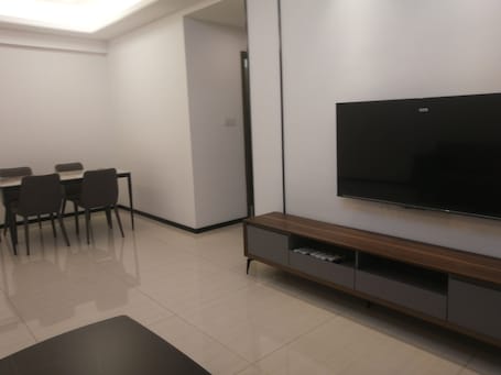 Interior. Large, cozy and comfortable two-bedroom apartment