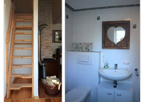 Douche, serviettes fournies