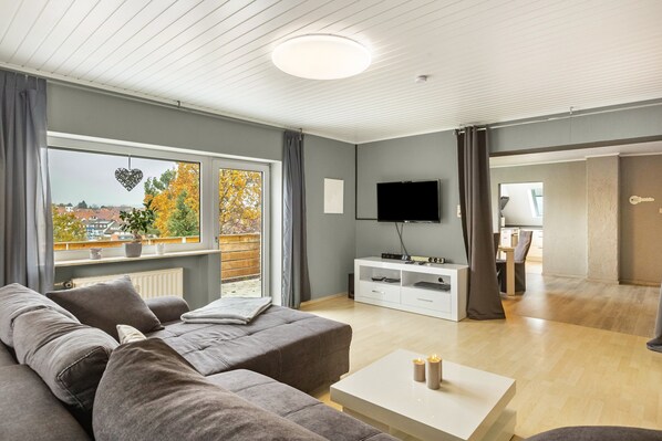 TV, DVD player, stereo