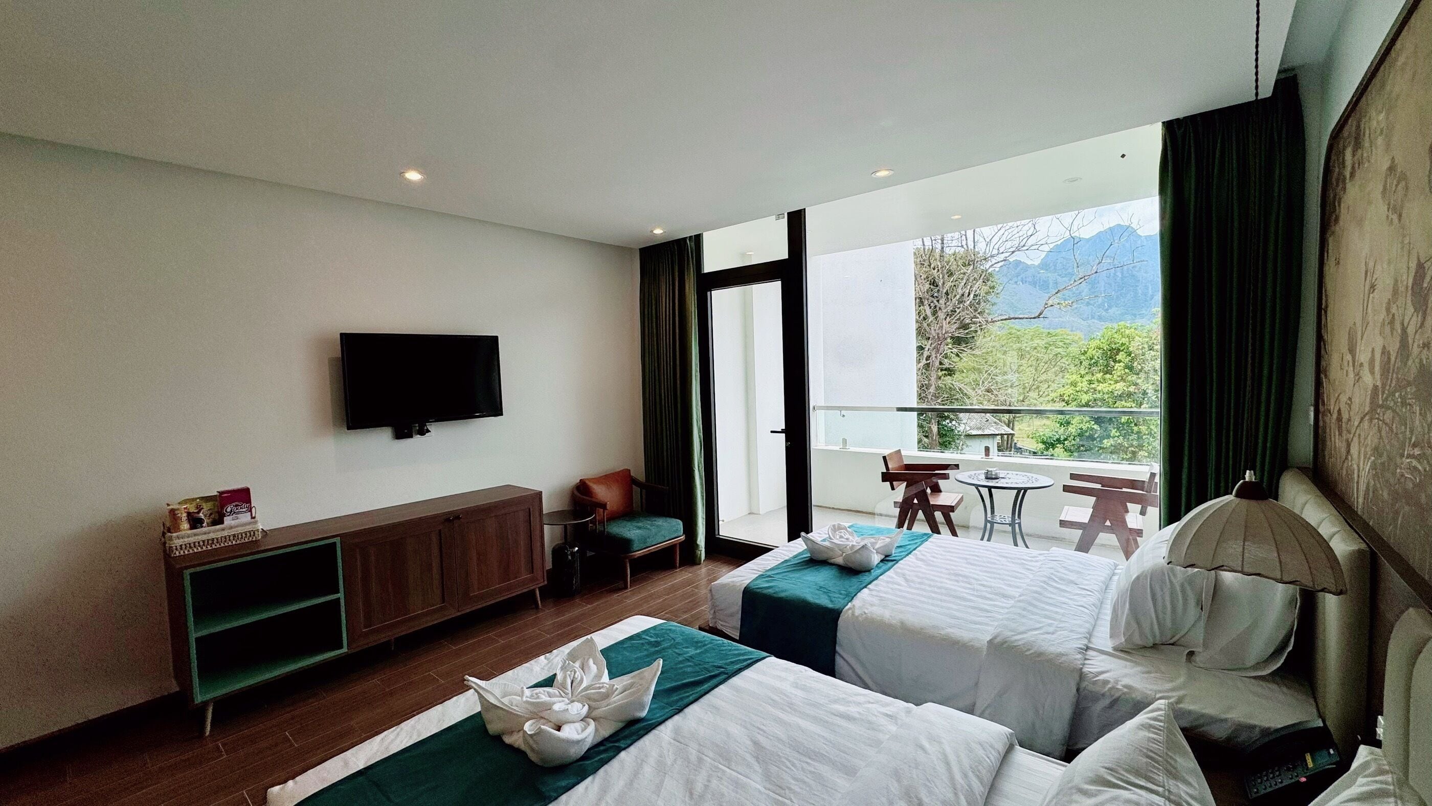 Deluxe-Zweibettzimmer, Balkon, Bergblick