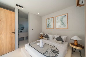 Luxury Villa, Pool View | 4 bedrooms, in-room safe, desk, iron/ironing board - Villa Berawa Breeze (Canggu)