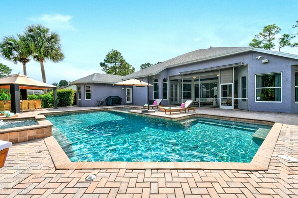 A heated pool