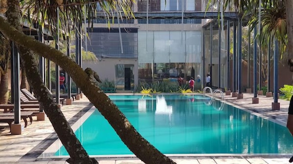 Chambre Deluxe Double ou avec lits jumeaux, balcon, vue mer | Terrasse/Patio