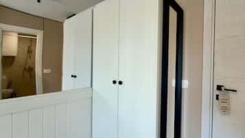 Basic Studio, Balcony | Premium bedding, memory foam beds, soundproofing, iron/ironing board