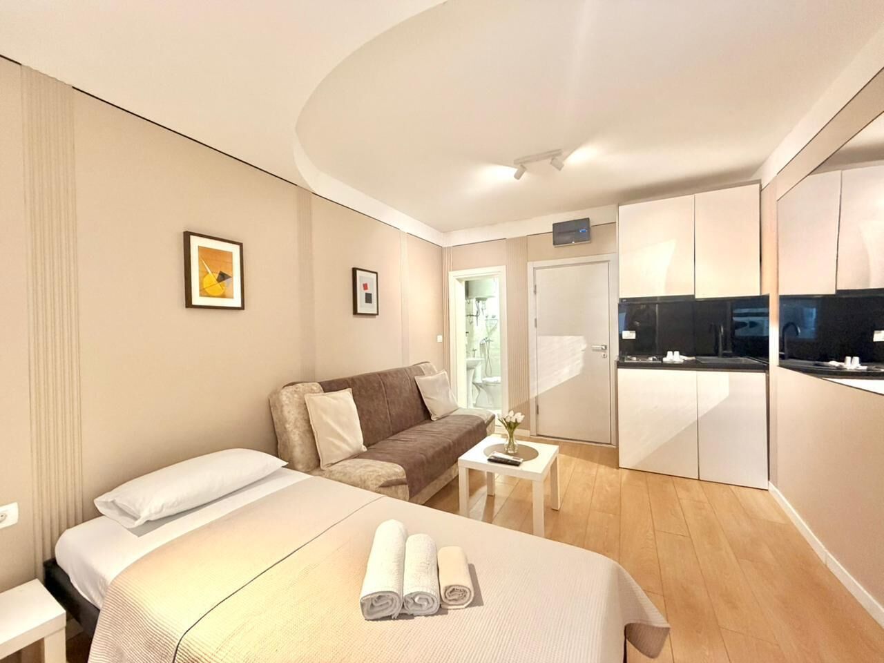 Premium bedding, memory foam beds, soundproofing, iron/ironing board