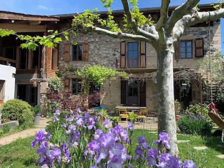 Exterior. Family home, sleeps 15, in the heart of the village, at the foot of the Vercors mountains