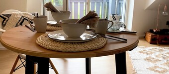 BioLoft by the lake and distant views.  Cozy vacation apartment on the top floor 