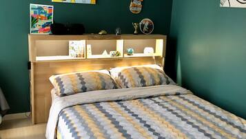 1 chambre, bureau, Wi-Fi, draps fournis