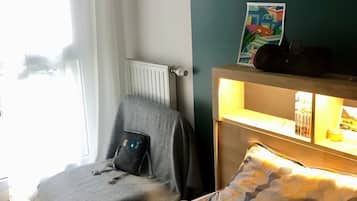1 chambre, bureau, Wi-Fi, draps fournis