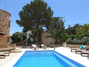 Outdoor pool - Torre al Mar: sea view and pool, 150m to the beach, 8 pers., aircon, ETV/5162  (Cala Santanyí)