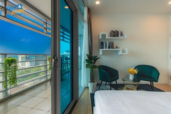 Deluxe Apartment, 3 Bedrooms, City View | View from room