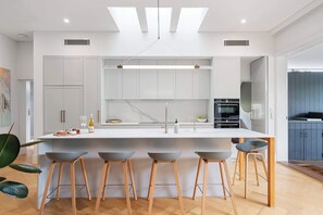 Fridge, microwave, oven, stovetop - Five Dock Family Home With Pool & Parking! (Five Dock)