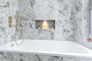 Towels, soap, toilet paper