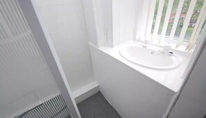 Appartement | Salle de bain | Douche, serviettes fournies, papier toilette