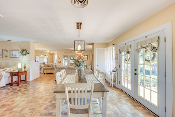 House (2 Bedrooms) | Interior - Fire Pit & Patios: Peaceful Alto Getaway! (Alto)