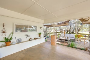 House (2 Bedrooms) | Interior - Fire Pit & Patios: Peaceful Alto Getaway! (Alto)