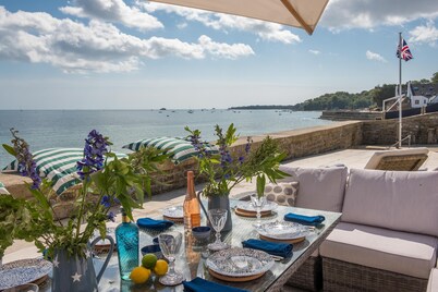 Large Luxury water front property with private direct beach access and panoramic sea scapes from eve