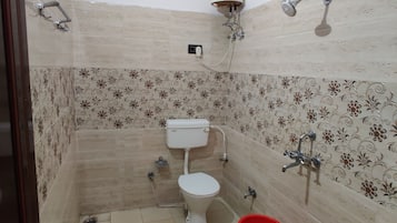 Basic Double Room | Bathroom | Shower, towels, soap