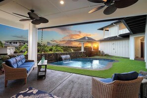 Pool - New Designer Home w/ Pool and A/C in Sunny Poipu Stunning Golf Course Views! (Koloa)