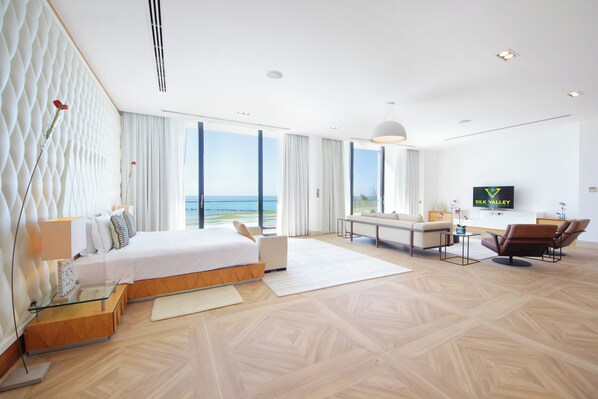 Villa luxueuse, balcon, vue sur la plage | 5 chambres, coffre-fort, espace de travail pour ordinateurs portables
