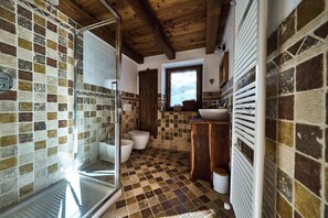 Shower, hair dryer, bidet, towels - MCX MAISON LOZ Duplex in typical Valdostan village with modern amenities  (Valtournenche)
