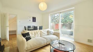 House | Living area | TV, fireplace