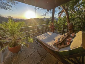 Terrace/patio - Jungle Villa with ocean view, shared infinity pool, wildlife, open-air living. (San Juan del Sur)