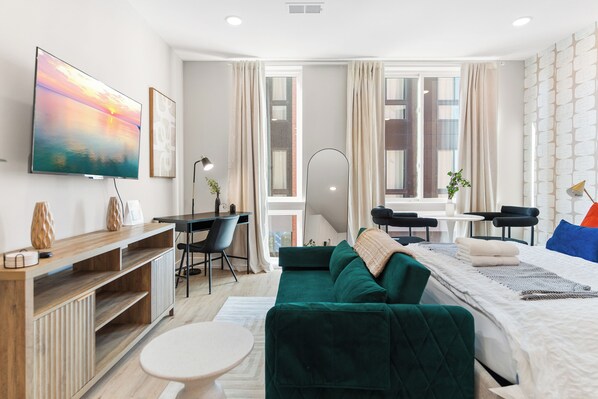 1 bedroom, iron/ironing board, travel crib, free WiFi