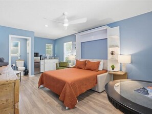 Iron/ironing board, travel crib, free WiFi, bed sheets