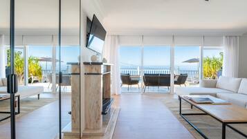 Télévision, cheminée