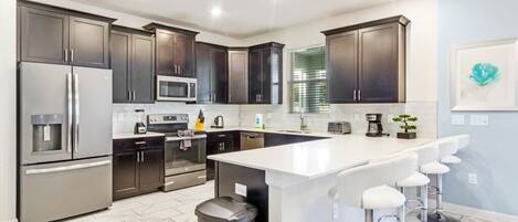 Microwave, oven, stovetop, dishwasher