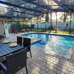 Outdoor pool, a heated pool