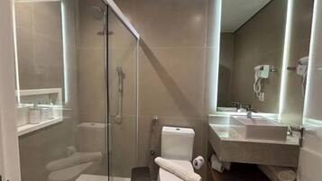 Assecador de cabells, tovalloles, sabó i xampú