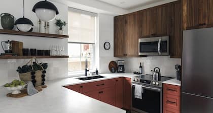 Modern 1 bedroom apartment located in a historic building constructed in 1896