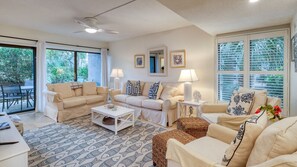 Smart TV - MyStay at 6401 Treetops - 2BR Near Beach, Beach Chairs, Cart, Pool, Tennis! (Hilton Head Island)