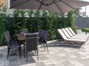 Outdoor dining - Luxury Kastela Villa with Heated Pool and Lounge Area - Four Bedroom Villa (Kastel Stari)