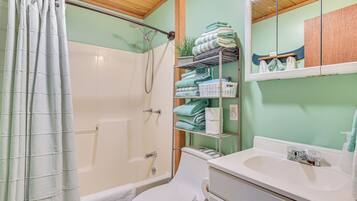 Hair dryer, towels