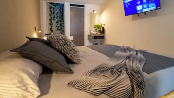 Apartamento luxo | 1 quarto, ferros/tábuas de passar roupa, Wi-Fi de cortesia