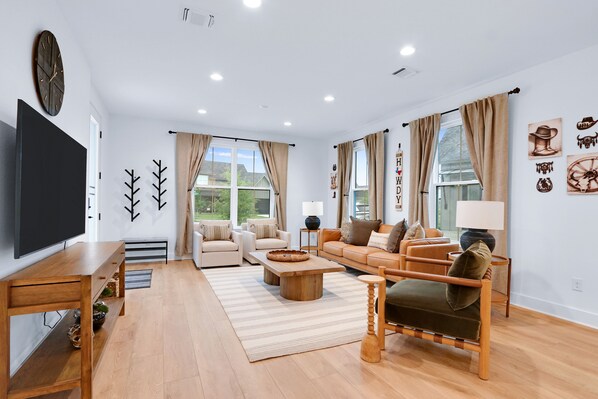 Stream your favorite movies & shows in the stylish, inviting living room