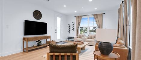 Stream your favorite movies & shows in the stylish, inviting living room