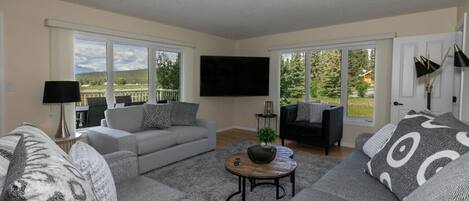 Smart TV, table football, music library, video library