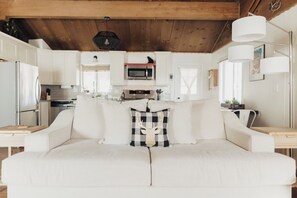 Smart-tv, pejs, bøger, musikbibliotek