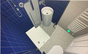 Dusche, Haartrockner, Bidet, Handtücher