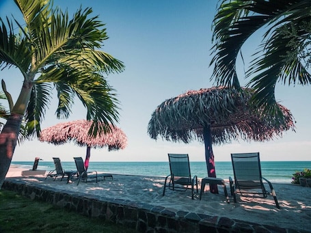 Terrace/patio. Nautilus– Oceanfront Ground-Floor Studios